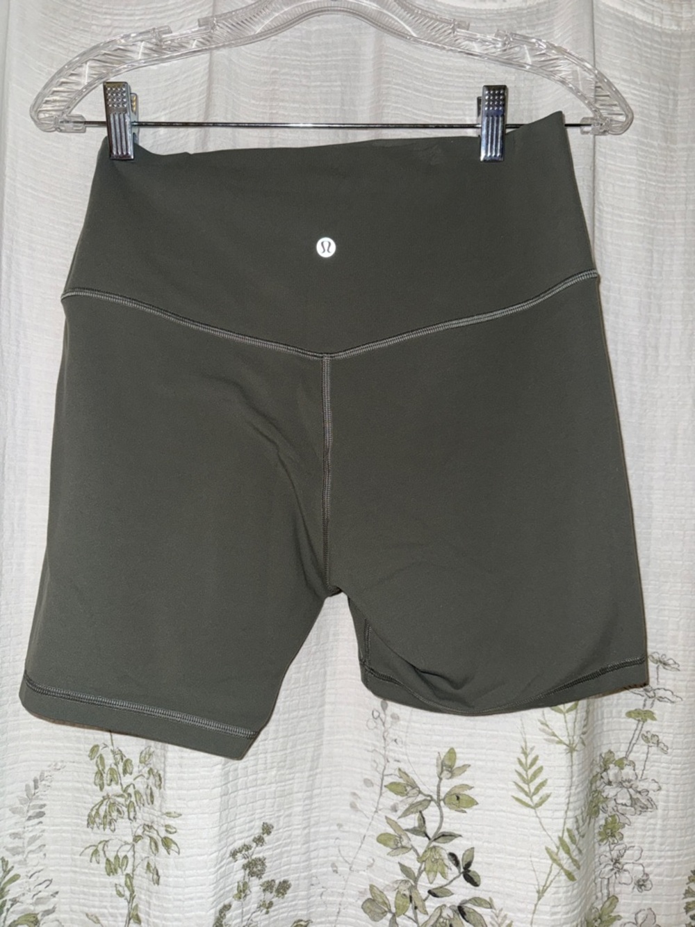 lululemon athletica Olive Green High-Rise Bike Shorts
